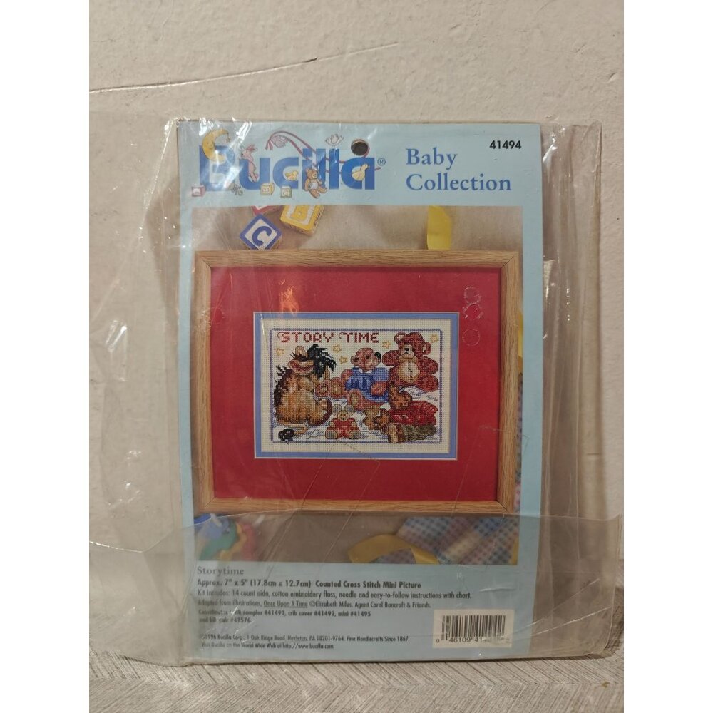 Bucilla Baby Counted Cross Stitch Kit Lot of 2 Once Upon A Time & Storytime